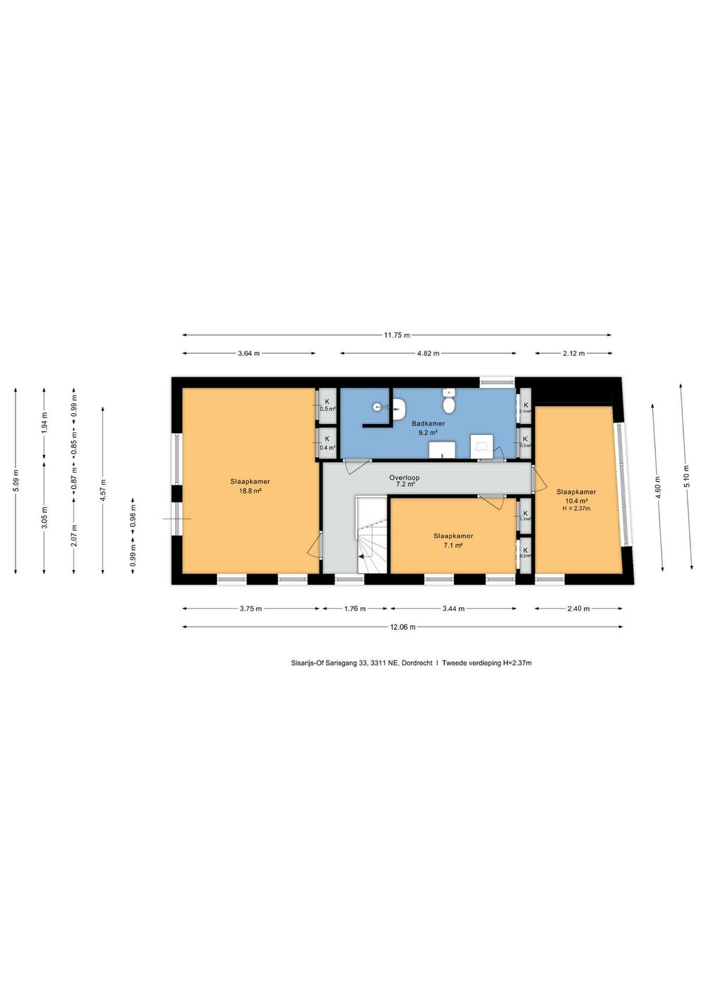 Appartement te huur: Sisarijs- of sarisgang 33, Dordrecht
